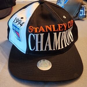 1994 Stanley Cup Champions NEW YORK RANGERS Black White HOCKEY Hat Cap NWT